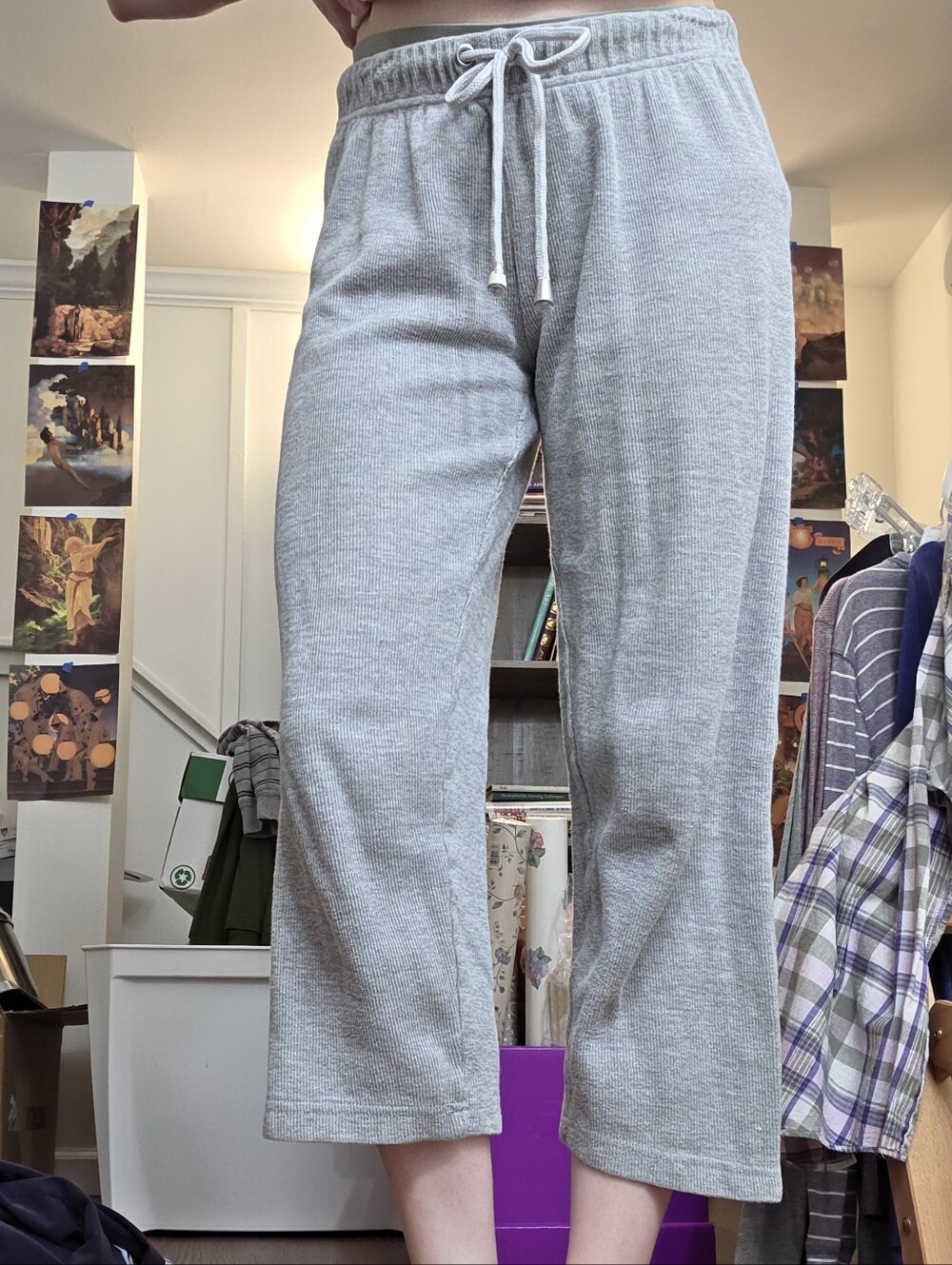 Heather Gray Capri Sweatpants